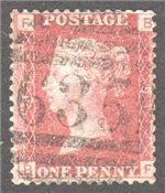 Great Britain Scott 33 Used Plate 91 - BF